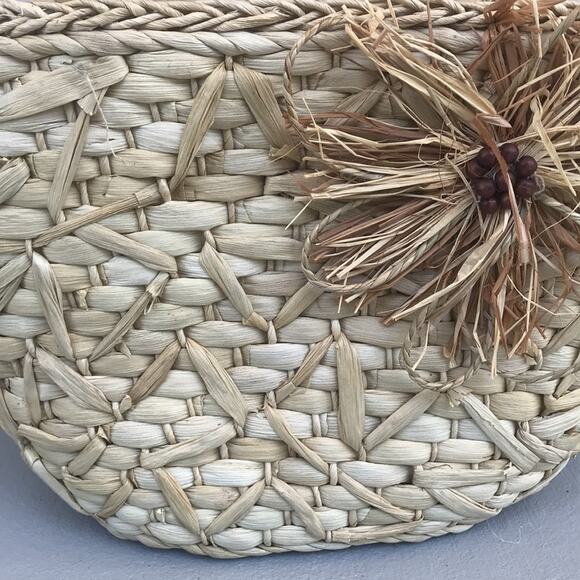 3 / $15 Raffia Jute Woven Beach Tote Cynthia Rowley - Picture 3 of 14